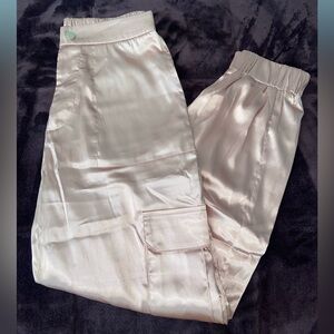 Blush Pink Satin Pants